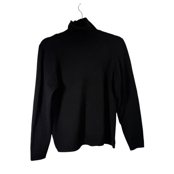 Charter Club Black 100% Cashmere Turtleneck Sweater Capsole Womens Medium - Picture 1 of 5